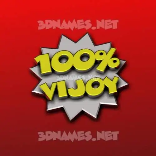 vijoy in 100 Percent style - 3D name wallpaper