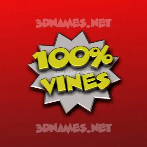 vines in 100 Percent style - 3D name wallpaper
