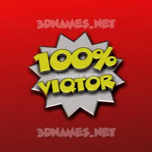 viqtor in 100 Percent style - 3D name wallpaper
