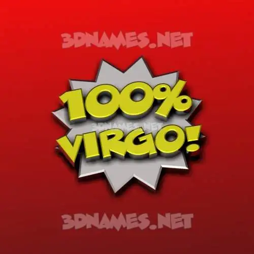 virgo in 100 Percent style - 3D name wallpaper