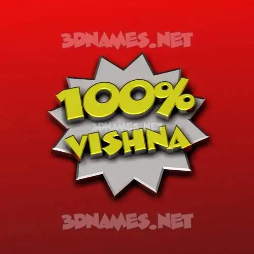 vishna in 100 Percent style - 3D name wallpaper