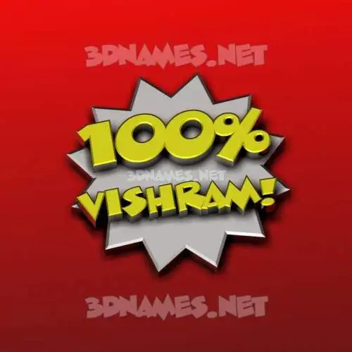 vishram in 100 Percent style - 3D name wallpaper