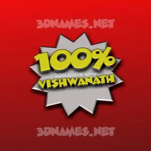 vishwanath in 100 Percent style - 3D name wallpaper