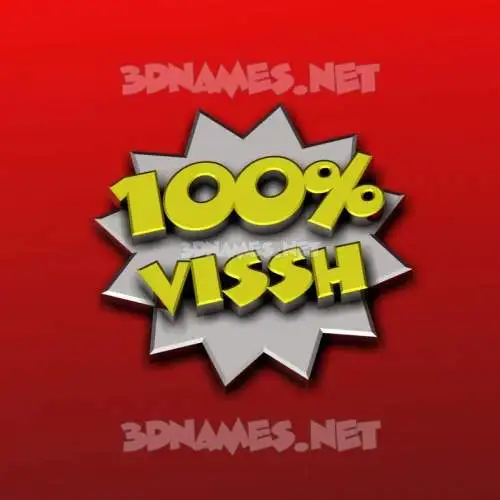vissh in 100 Percent style - 3D name wallpaper vissh in 100 Percent style - 3D name wallpaper