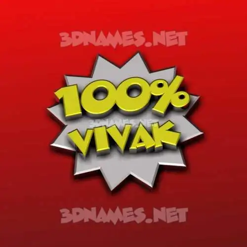 vivak in 100 Percent style - 3D name wallpaper vivak in 100 Percent style - 3D name wallpaper
