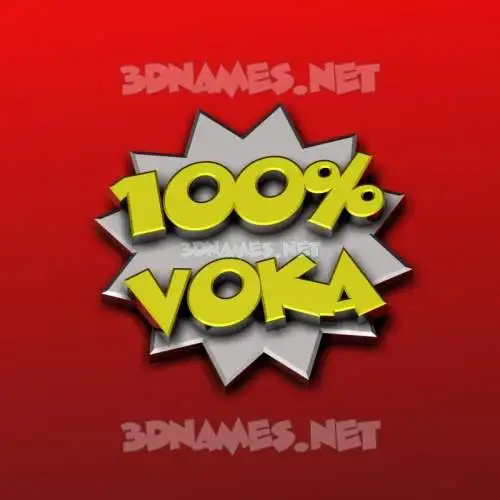 voka in 100 Percent style - 3D name wallpaper