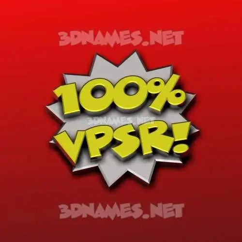 vpsr in 100 Percent style - 3D name wallpaper