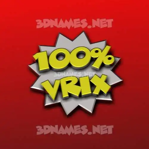 vrix in 100 Percent style - 3D name wallpaper