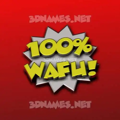 wafu in 100 Percent style - 3D name wallpaper wafu in 100 Percent style - 3D name wallpaper