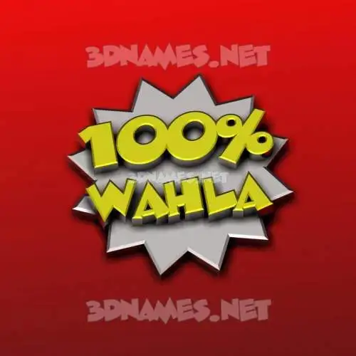 wahla in 100 Percent style - 3D name wallpaper wahla in 100 Percent style - 3D name wallpaper