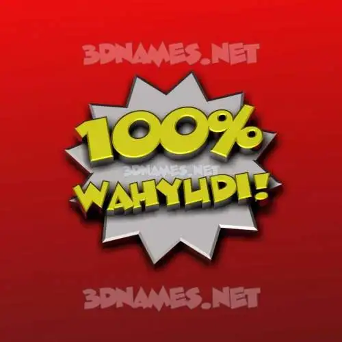 wahyudi in 100 Percent style - 3D name wallpaper wahyudi in 100 Percent style - 3D name wallpaper
