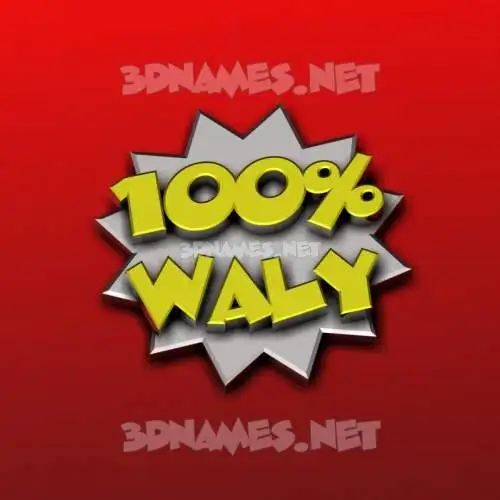 waly in 100 Percent style - 3D name wallpaper waly in 100 Percent style - 3D name wallpaper