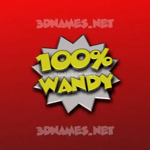 wandy in 100 Percent style - 3D name wallpaper wandy in 100 Percent style - 3D name wallpaper