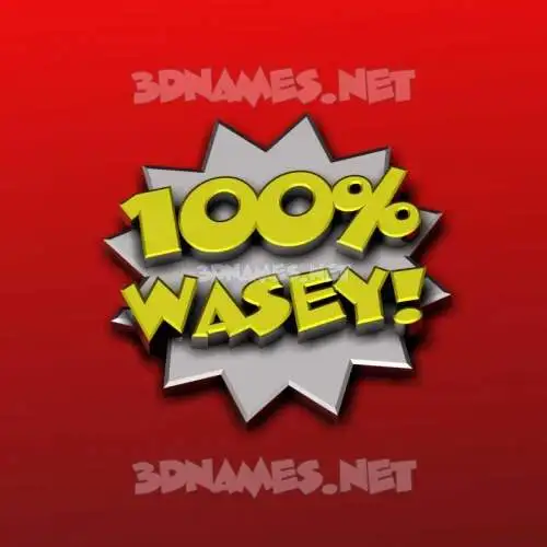 wasey in 100 Percent style - 3D name wallpaper wasey in 100 Percent style - 3D name wallpaper