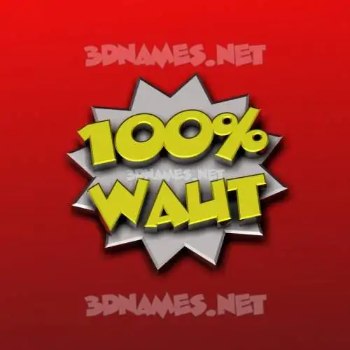 waut in 100 Percent style - 3D name wallpaper waut in 100 Percent style - 3D name wallpaper