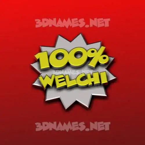 welchi in 100 Percent style - 3D name wallpaper