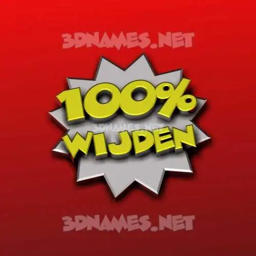 wijden in 100 Percent style - 3D name wallpaper