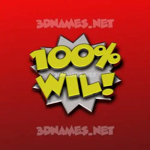 wil in 100 Percent style - 3D name wallpaper wil in 100 Percent style - 3D name wallpaper