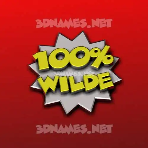 wilde in 100 Percent style - 3D name wallpaper wilde in 100 Percent style - 3D name wallpaper