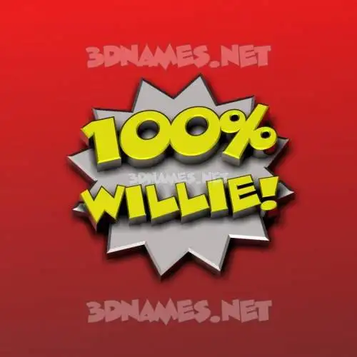 willie in 100 Percent style - 3D name wallpaper willie in 100 Percent style - 3D name wallpaper