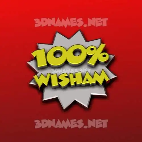 wisham in 100 Percent style - 3D name wallpaper wisham in 100 Percent style - 3D name wallpaper