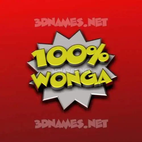 wonga in 100 Percent style - 3D name wallpaper wonga in 100 Percent style - 3D name wallpaper