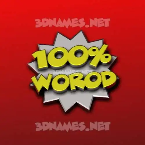 worod in 100 Percent style - 3D name wallpaper worod in 100 Percent style - 3D name wallpaper