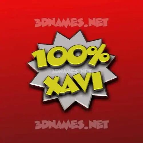 xavi in 100 Percent style - 3D name wallpaper
