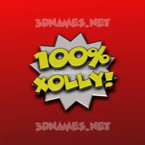 xolly in 100 Percent style - 3D name wallpaper xolly in 100 Percent style - 3D name wallpaper