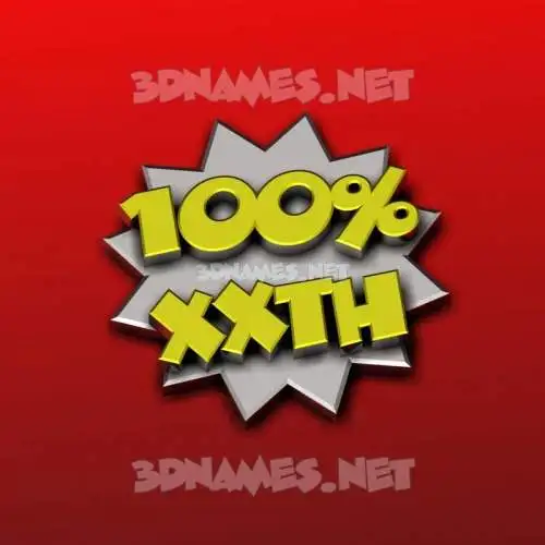 xxth in 100 Percent style - 3D name wallpaper xxth in 100 Percent style - 3D name wallpaper