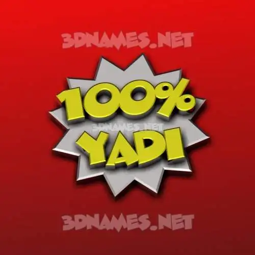 yadi in 100 Percent style - 3D name wallpaper