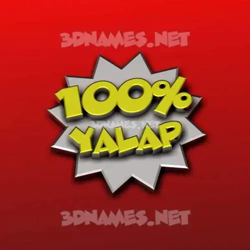 yalap in 100 Percent style - 3D name wallpaper