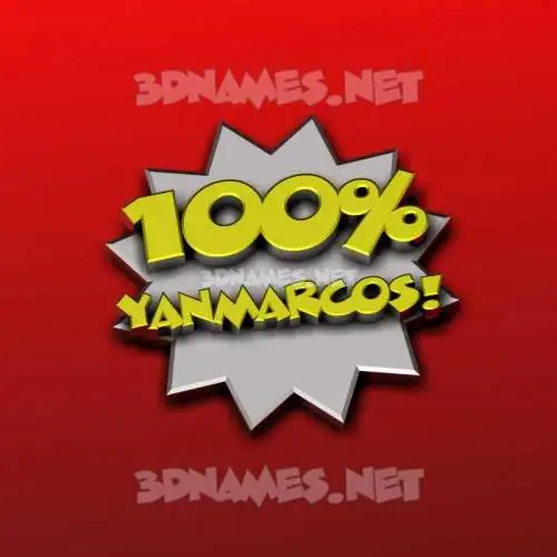 yanmarcos in 100 Percent style - 3D name wallpaper