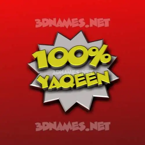 yaqeen in 100 Percent style - 3D name wallpaper yaqeen in 100 Percent style - 3D name wallpaper