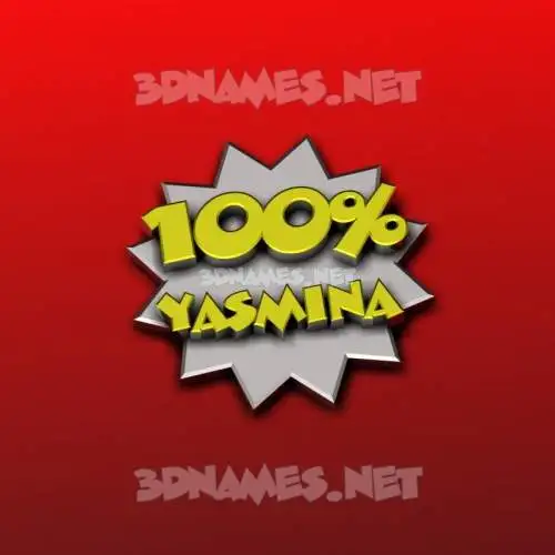 yasmina in 100 Percent style - 3D name wallpaper