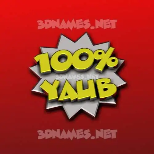 yaub in 100 Percent style - 3D name wallpaper yaub in 100 Percent style - 3D name wallpaper