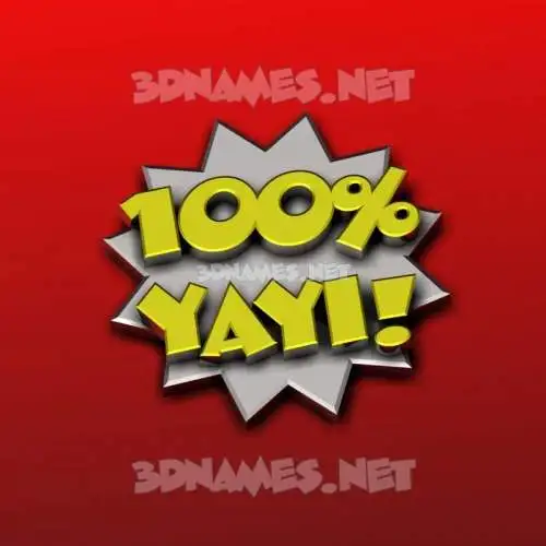 yayi in 100 Percent style - 3D name wallpaper