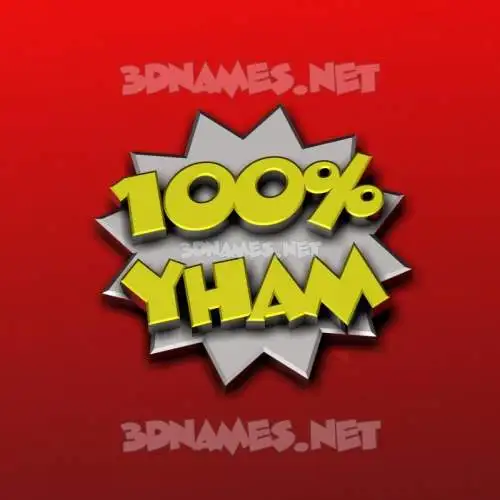 yham in 100 Percent style - 3D name wallpaper yham in 100 Percent style - 3D name wallpaper