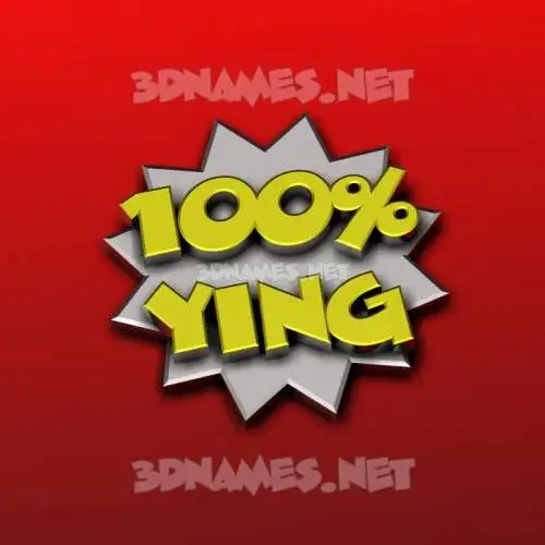 ying in 100 Percent style - 3D name wallpaper