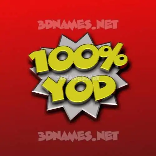yod in 100 Percent style - 3D name wallpaper yod in 100 Percent style - 3D name wallpaper