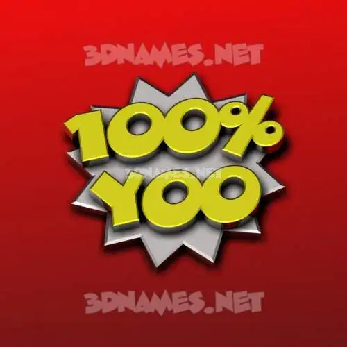 yoo in 100 Percent style - 3D name wallpaper yoo in 100 Percent style - 3D name wallpaper
