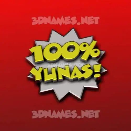 yunas in 100 Percent style - 3D name wallpaper yunas in 100 Percent style - 3D name wallpaper