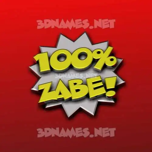 zabe in 100 Percent style - 3D name wallpaper zabe in 100 Percent style - 3D name wallpaper