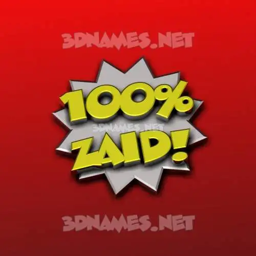 zaid in 100 Percent style - 3D name wallpaper zaid in 100 Percent style - 3D name wallpaper