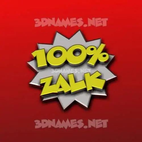 zalk in 100 Percent style - 3D name wallpaper zalk in 100 Percent style - 3D name wallpaper