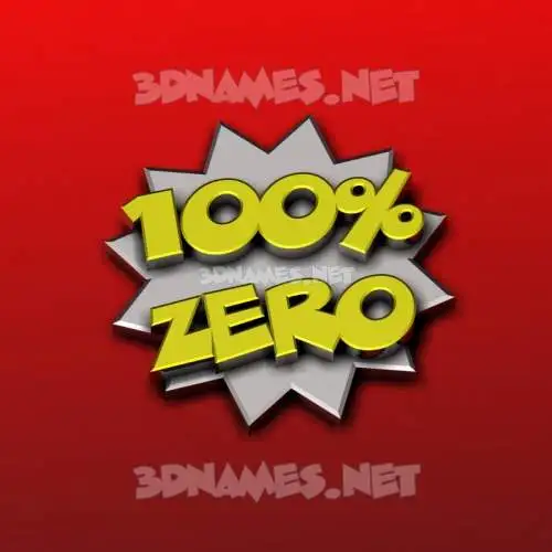 zero in 100 Percent style - 3D name wallpaper zero in 100 Percent style - 3D name wallpaper