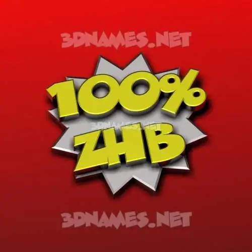 zhb in 100 Percent style - 3D name wallpaper zhb in 100 Percent style - 3D name wallpaper