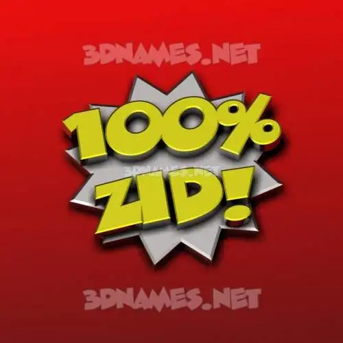 zid in 100 Percent style - 3D name wallpaper zid in 100 Percent style - 3D name wallpaper