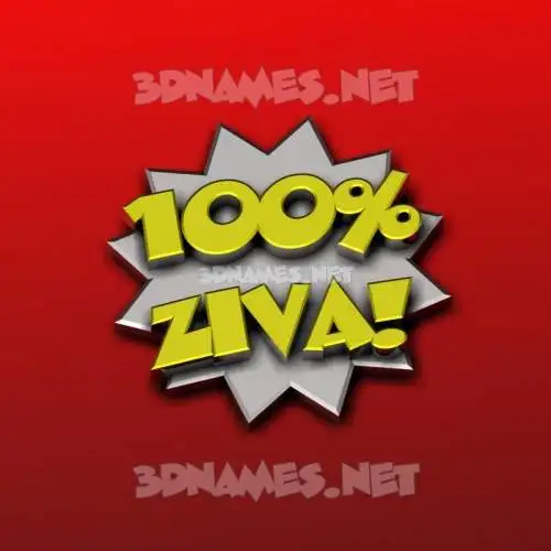 ziva in 100 Percent style - 3D name wallpaper ziva in 100 Percent style - 3D name wallpaper