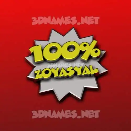 zoyasyal in 100 Percent style - 3D name wallpaper zoyasyal in 100 Percent style - 3D name wallpaper